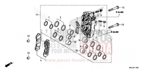 LEFT FRONT BRAKE CALIPER GL1800BDL de 2020